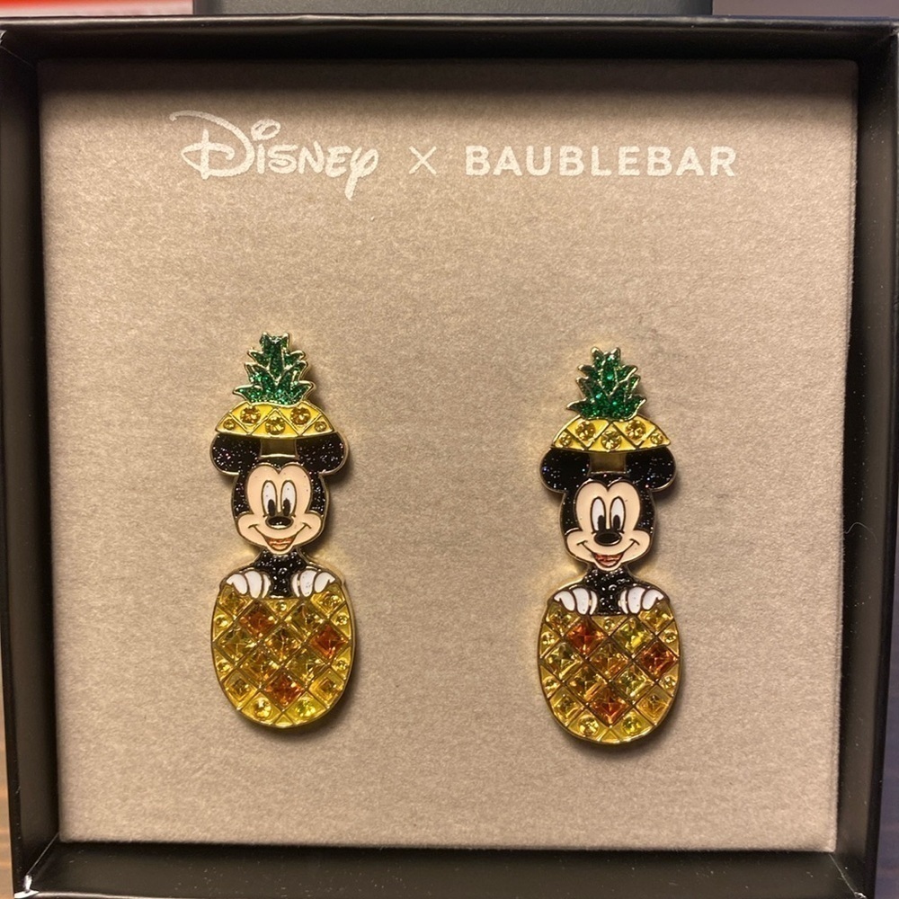 Disney BaubleBar Mickey Pineapple Earrings